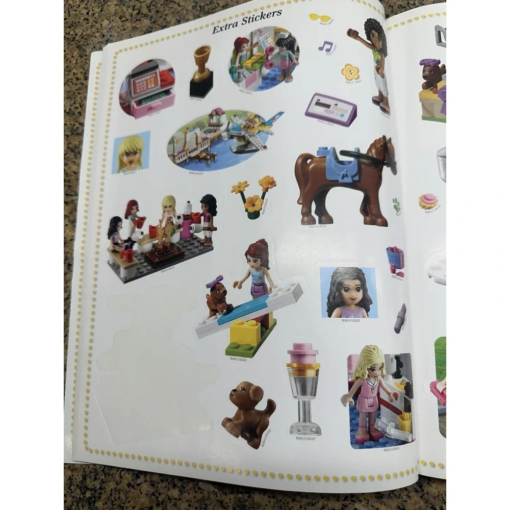 2013 LEGO‎ Friends Activity Sticker Sheets Lot Of 18 Pages Unisex Sticker Book